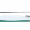 BSM Marketing 250mm x 250mm (10”x10” approx.) 8mm Thick Toughened Safety Glass Corner Shelf With Stainless Steel Rail And Wall Brackets Bathroom