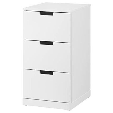 Ikea NORDLI chest of 3 drawers, 40x76 cm, white
