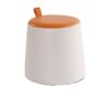 FGHOEV Circular Sitting Stool, Small Stool, Household Soft Seat, Shoe Changing Stool, Coffee Table Stool, Sofa Stool (Color : Argento, Size : Tal