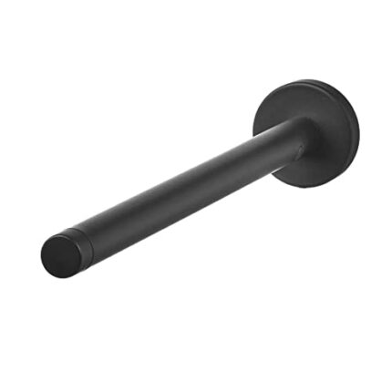 AMARE Luxury Telescopic Towel Rail | Black Matt | Drilling or Gluing | Extendable Towel Holder | Stainless Steel | Towel Dispenser for Sink | 29-