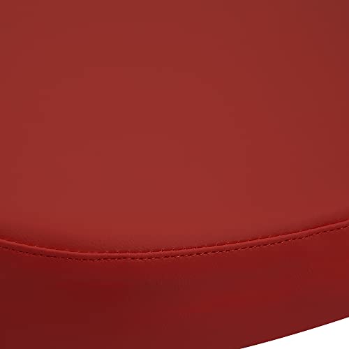 BUYUE Enhanced Anti-Slip Magnetic Bar Stool Cushion 1 Piece, Luxury PU Leather Waterproof Small Seat Cushion for Café Bistro Stackable Metal Stoo