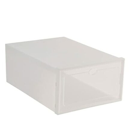 N/A Shoe Boxes Flip- Cover Durable Shoe Hanger Storage Transparent Box Divider Drawer Shoes Cabinet Organizer (Color : Argento)