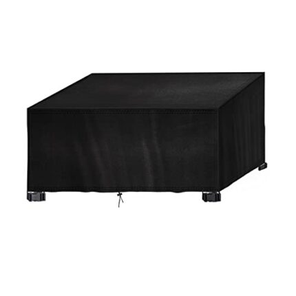 Straame - Outdoor Furniture Protection Cover – Heavy Duty 420D Oxford Fabric – Waterproof & Windproof Anti-UV Rectangular Patio Table Cover with