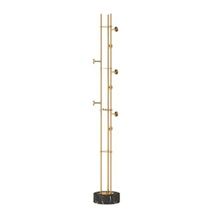 EYHLKM Nordic style floor-to-ceiling metal coat rack creative bedroom home shop window bag coat hat storage shelf (Color : Svart, Size : As the p