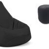XUJINGG Bean bag chair Bean Bag Recliner, Black, Indoor Outdoor Bean Bag, Bean Bag Chair, Including Filling