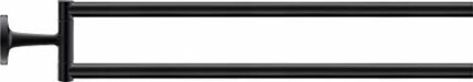 Duravit Starck T Towel Rail, Brass, Matt Black, One Size