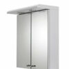 Croydex Shire Double Door White Illuminated Cabinet, Steel Beige, 23x45x53 cm