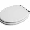 Croydex Flexi-Fix Lucerne Always Fits Never Slips Slow Close Toilet Seat, Wood, White, 45 x 37.8 x 6 cm