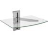 WALI CS202S Floating Wall Mounted Transparent Strengthened Tempered Glasses for DVD Players,Cable Boxes, Games Consoles, TV Accessories 2 Shelf,