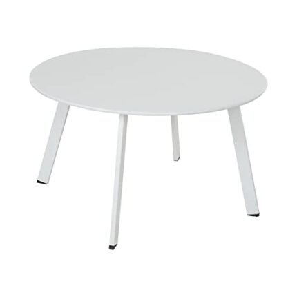 Grand patio Small Side Table,Various of Colours, Round Metal End Table,Lightweight, Weather Resistant, Beside Table for Living Room, Hallway, Bed