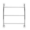 Croydex Britannia Flexi-Fix Chrome Plated Curved Towel Rack, 13.5 x 51 x 57.2 cm