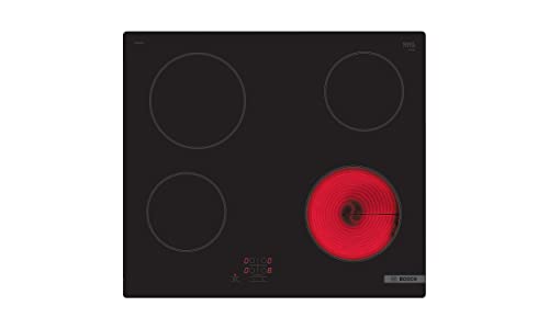 Bosch PKE61RAA8B Electric hob, 60 cm, Black, Serie 2, Built in & HBS534BB0B Serie 4 Built-in Oven with EcoClean Direct, Cleaning Assistance, 3D H