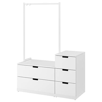 Ikea NORDLI chest of 5 drawers, 120x169 cm, white