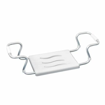 WENKO Secura white bath seat - extendable, 120 kg load capacity, plastic, 55-65 x 18 x 26 cm, white
