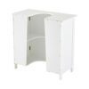 WALNUT White Bathroom Cabinet Under Sink Vanity Cabinet 2 Adjustable Shelves Versatile Space Saving Storage Organizer