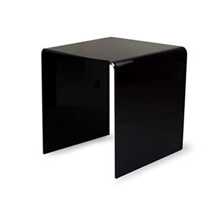Black Acrylic Perspex Plastic Side Table Living Room End Table Hygienic Easy Clean