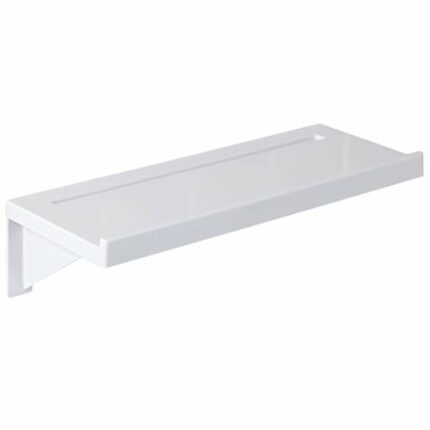 Chstarina Self Adhesive Bathroom Shelf, Wall Mounted Plastic Shower Shelf Organizer Storage No Drilling Bathroom Rack Shampoo Holder Stick on Wal
