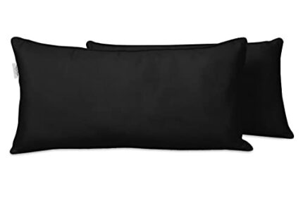 Vargottam Indoor/Outdoor Polyester Fabric Lumbar Pillow Cover, All-Weather Waterproof Rectangular Cushion Case for Patio Furniture, 16" x 24" Set
