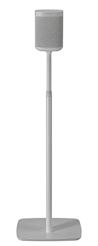 Flexson Adjustable Floor Stands for Sonos One, One SL and Play:1 - White (Pair)