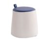 FGHOEV Circular Sitting Stool, Small Stool, Household Soft Seat, Shoe Changing Stool, Coffee Table Stool, Sofa Stool (Color : Argento, Size : Tal