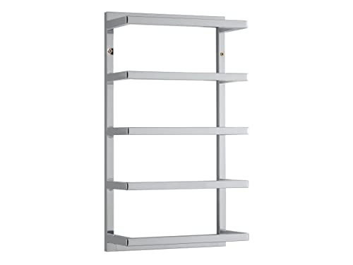House & Homestyle Chrome Towel Holder, Wall Mountable 5 Tier Hanging Towel Storage Rail/Rack for Bathroom, En Suite or Toilet