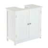 WALNUT White Bathroom Cabinet Under Sink Vanity Cabinet 2 Adjustable Shelves Versatile Space Saving Storage Organizer
