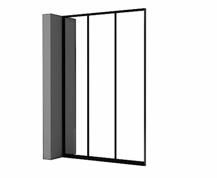 Patishon DIY Floor To Ceiling Room Divider - Bespoke Height Glazed Partition, 1500mm Wide Frameless Style, Perfect for Home Office or Lounge, Rea