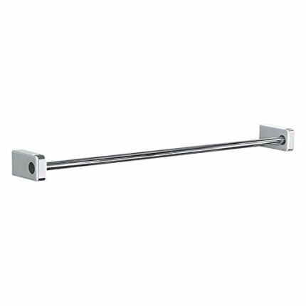 Towel Rack Stainless Steel Single Bar Wall Mounted Towel Holder with Hidden Hook Bathroom Kitchen Accessories Electroplated Surface Rustproof Tow