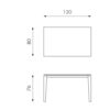 SOLOLED Extending Table from 120 cm to 170 cm Modern Dining Room with an Extension Ceramic Top on Tempered Glass and Metal Legs Width 80 cm for 6
