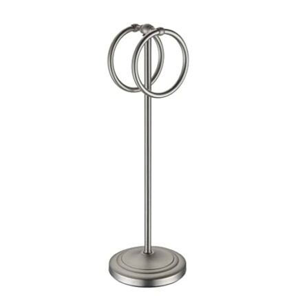 RSOCHS Decorative Towel Holder Stand Bathroom Kitchen Vanity Countertops Guest Towels Washcloths 2 Hanging Rings