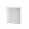 Qeke Stainless Steel Shower Niche 12" X 12", No Tile Needed Wall Niche Shower, Recessed Shower Shelf for Bathroom Storage, Matte White