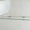 BSM Marketing 500mm x 100mm 6mm thickness Toughened Glass Shelf for Bathroom Bedroom Office with large Chrome Finish Shelf Supports