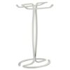 mDesign Standing Towel Rack – 2-Sided Small Towel Stand for Handtowels and Facecloths – Bathroom Towel Rack for Storing and Drying Towels – Light