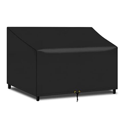 PATIO PLUS 3 Seater Outdoor Garden Bench Seat Cover Waterproof Anti-UV, Heavy Duty 163x66x63/89cm for Garden Bench Tear Resistant 420D Oxford Fab