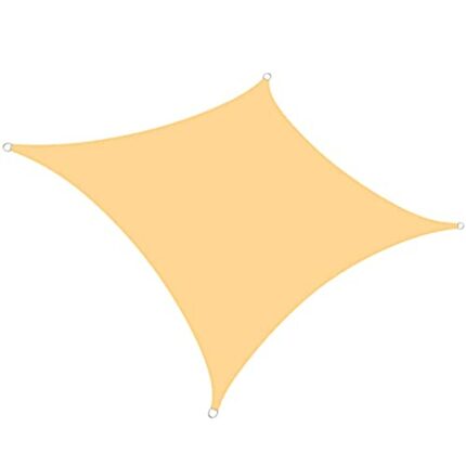 Rainleaf 3x3M Square Sun Shade Sail Water Resistant Rectangle UV Protection Outdoor Summer Cool Party Beach Parking Lots Garden Patio Yard Sand
