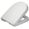 WOLTU D Shape Toilet Seat,Soft Close Toilet Seat with Quick Release White, Dual Fixing Fittings System Lid Cover for Family Bathroom