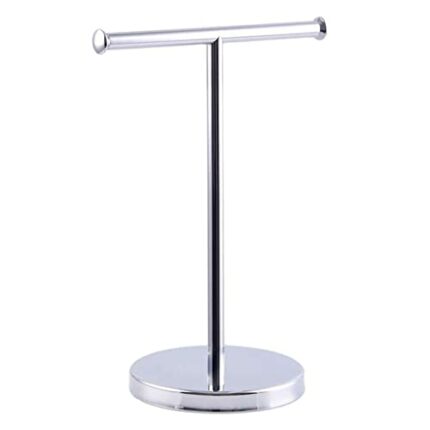 CHUNYU Stainless Steel Free-Standing T Shape Jewelry Towel Holder Stand Towel Rack for Bathroom (Color : 3-pack, Size : 12.99x6.30x6.30inch)