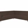 Italian Bed Linen Dahlia Corner Sofa Cover, 92% polyester + 8% elastometer, Brown