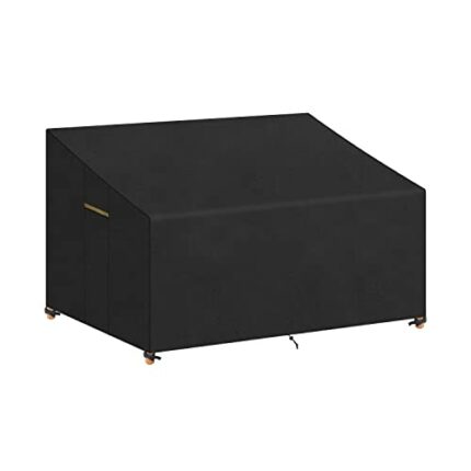 VANSHEIM 2-Seater Deep Lounge Sofa Cover Garden Outdoor Furniture Sofa Protector Outdoor Sofa Covers Waterproof 2 Seater Outdoor Rattan Sofa Cove