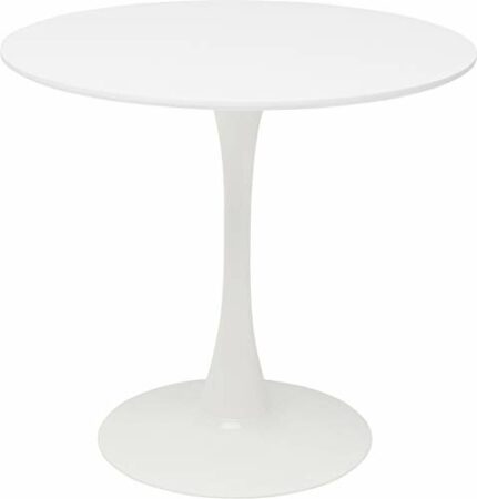Kare Design Table Schickeria, matt white, round, space for 4 people, easy assembly, diameter 80cm