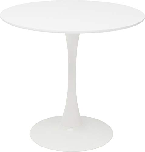 Kare Design Table Schickeria, matt white, round, space for 4 people, easy assembly, diameter 80cm
