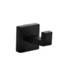 2 Pcs Bathroom Towel Ring, Matte Black Towel Hook, Stainless Steel Rustproof Clothes Towel Coat Holder, Square Heavy Duty Wall Mount Washcloth St