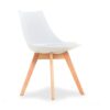 Life Interiors Plastic Shell Lanzo Retro Dining Chair, Black