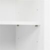WALNUT Bathroom Floor Storage Cabinet With 2 Door Shelves 60x34.5x77CM Carved Cabinet White