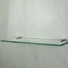 cabinetsforbathrooms Glass 1 tier Shelf With Two Chrome Finish Brackets 300mm x 100mm Toughened Safety