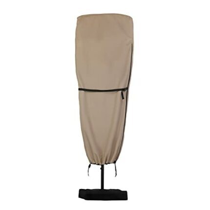 ULTCOVER Patio Umbrella Parasol Cover - 600D Waterproof Outdoor Market Extra Large Umbrella Cover - Fits Double Sided Umbrella 13-15 Feet