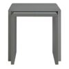 House & Homestyle Set of 2 Side, High Low Nesting Cube Inspired End Tables for Living Room, Bedside, Office or Lounge, 50cm-Grey Gloss, One Size