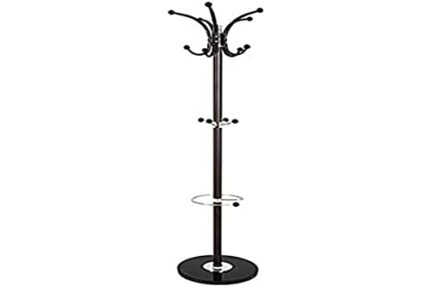HAKU Möbel coat rack, marble, chrome-brown, Ø 39 x H 171 cm