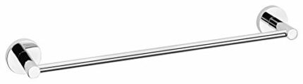 tesa EXXCELLENT Single Towel Rail - Self-Adhesive Towel Bar in Stainless-Steel Design - Wall-Mounted Towel Holder - Waterproof, incl. Power.Kit A