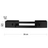 Square Black Aluminum 262 Stainless Steel Wall Shelf (Set of 2)